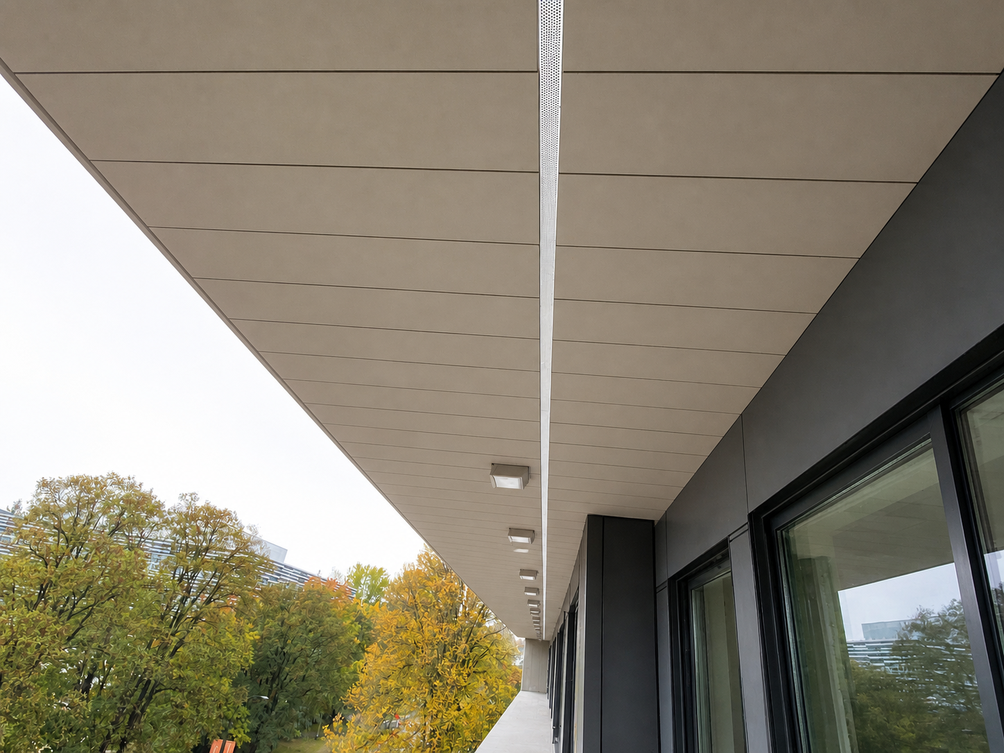 Linear Metal Soffit cladding project