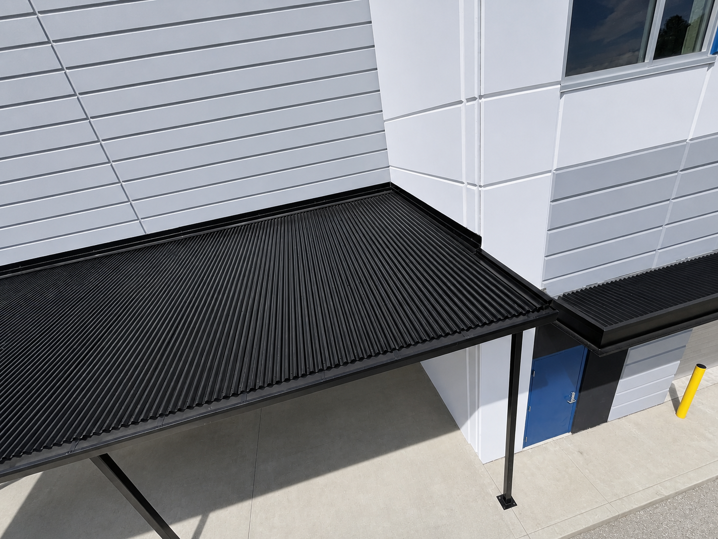 Corrugated Metal Canopy cladding project